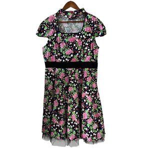 Hearts & Roses NEW Floral Retro Swing Dress Size 16
